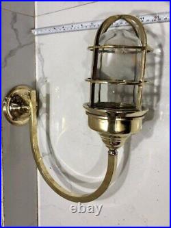 Nautical Interior Decoration Vintage Style Brass Bulkhead Wall Mount Light Set 2