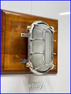 Nautical Marine Aluminum Wall Passageway Ship Antique Light with white glass