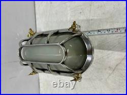 Nautical Marine Aluminum Wall Passageway Ship Antique Light with white glass