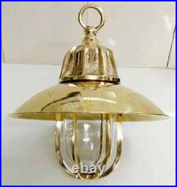 Nautical Marine Antique Bulkhead Ceiling Brass Hanging New Light with Shade 1pcs