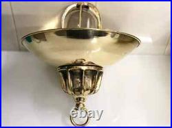 Nautical Marine Antique Bulkhead Ceiling Brass Hanging New Light with Shade 1pcs