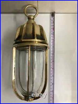 Nautical Marine Antique Bulkhead Ceiling Brass Hanging New Light with Shade 1pcs