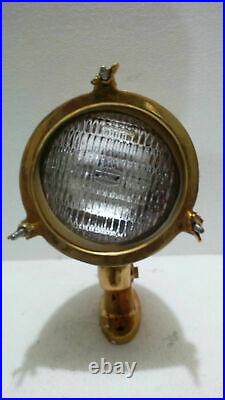 Nautical Marine Authentic Original Vintage Brass Spot Light 100% Original 1 Pcs