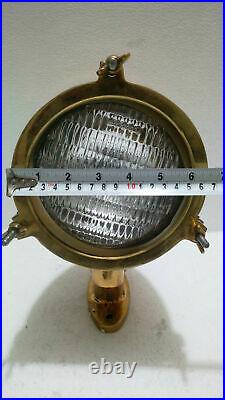 Nautical Marine Authentic Original Vintage Brass Spot Light 100% Original 1 Pcs
