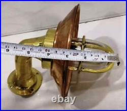 Nautical Marine Brass Wall Sconce Outdoor Ship Light With Copper Shade Set Of 2