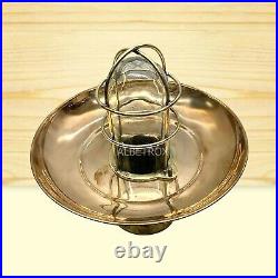 Nautical Marine Bulkhead Light Antique Brass Retro Ceiling Fixture With Shade