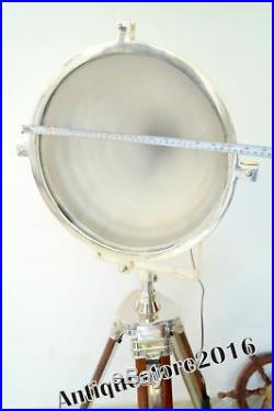 Nautical Marine Floor Lamp Spot Light Tripod Stand Vintage Look Industrial Decor
