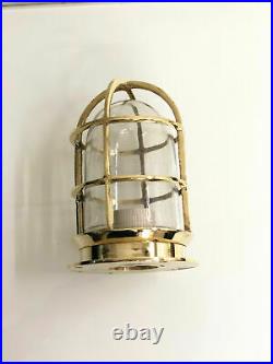Nautical Marine Mount Brass Vintage Style Passageway Ship Light Fixture Lot 10