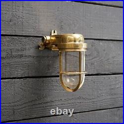 Nautical Marine Original Antique Old Brass Vintage Ship Swan Wall Light Lot 2