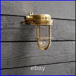 Nautical Marine Original Antique Old Brass Vintage Ship Swan Wall Light Lot 2