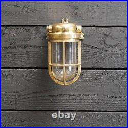 Nautical Marine Original Antique Old Brass Vintage Ship Swan Wall Light Lot 2