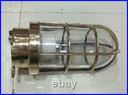 Nautical Marine Ship Old Brass Mount Bulkhead Passageway Light 2 Pcs