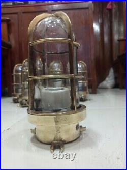 Nautical Marine Ship Old Brass Mount Bulkhead Passageway Light 2 Pcs