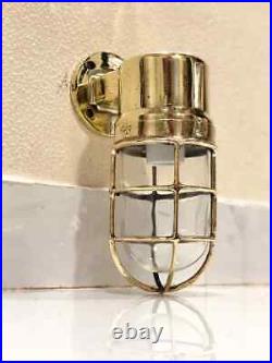 Nautical Marine Vintage Style Bulkhead PassageWay Brass Wall Light Fixtures