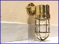 Nautical Marine Vintage Style Bulkhead PassageWay Brass Wall Light Fixtures