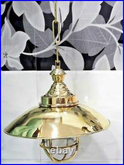 Nautical New Vintage Style Antique Hanging Bulkhead Brass Light