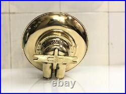 Nautical Original Brass Ceiling Mount Vintage Wiska Bulkhead Light with Shade