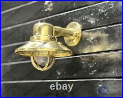 Nautical Original Swan Shade Lamp Marine Old Vintage Brass Passage Wall Light