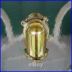 Nautical Polished Brass Wall Mounted Vintage Bulkhead Light Rewired