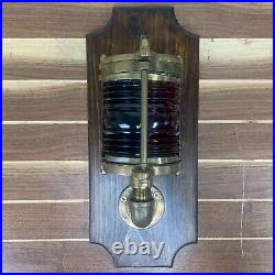 Nautical Red And Blue Fresnel Glass Post Light