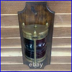 Nautical Red And Blue Fresnel Glass Post Light