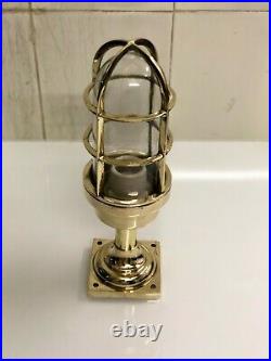 Nautical Ship Antique Lamp Passageway Solid Brass Bulkhead Ceiling Light Fixture