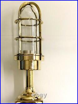 Nautical Ship Antique Lamp Passageway Solid Brass Bulkhead Ceiling Light Fixture