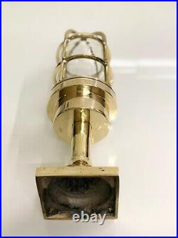 Nautical Ship Antique Lamp Passageway Solid Brass Bulkhead Ceiling Light Fixture