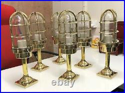 Nautical Ship Antique Lamp Passageway Solid Brass Bulkhead Ceiling Light Fixture