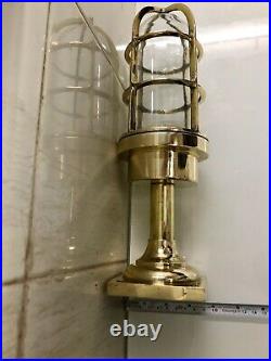 Nautical Ship Antique Lamp Passageway Solid Brass Bulkhead Ceiling Light Fixture