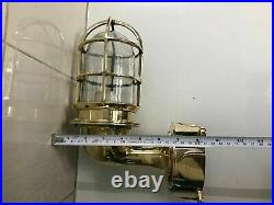 Nautical Solid Brass Outdoor Exterior Wall Light Fixture With Junction Box 2 Pcs