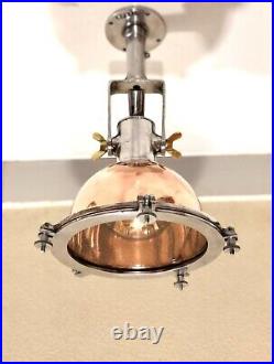 Nautical Style Marine Antique Copper, Brass & Aluminum Ceiling Pendant Light