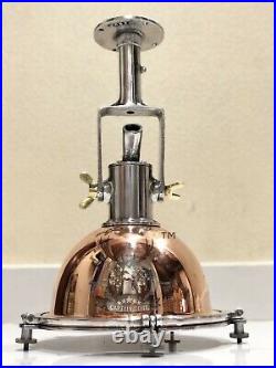 Nautical Style Marine Antique Copper, Brass & Aluminum Ceiling Pendant Light