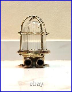 Nautical Style Original Vintage Brass Old Ship Bulkhead Ceiling Passage Light