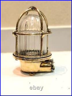 Nautical Style Original Vintage Brass Old Ship Bulkhead Ceiling Passage Light