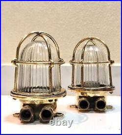 Nautical Style Original Vintage Brass Old Ship Bulkhead Ceiling Passage Light