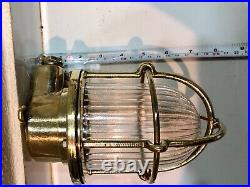 Nautical Style Original Vintage Brass Old Ship Bulkhead Ceiling Passage Light