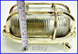 Nautical Vintage Marine Brass Bulkhead Passage Way Light Set Of 2