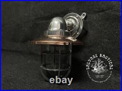 Nautical Vintage Solid Aluminum Wall Light Fixture Junction Box & Copper Shade