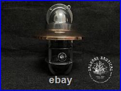 Nautical Vintage Solid Aluminum Wall Light Fixture Junction Box & Copper Shade