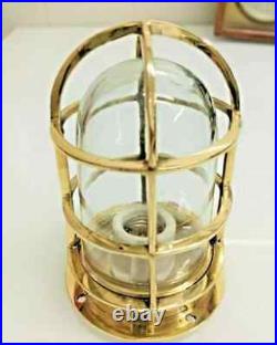 Nautical Vintage Style Alley Way Brass Bulkhead Ceiling Post Mounted Light 1pcs