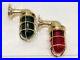 Nautical-Vintage-Style-Brass-Swan-Wall-Light-Fixture-Red-Green-Glass-Lot-of-2-01-pl