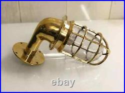 Nautical Vintage Style Bulkhead Alley Way 90° Small Brass New Light 2 Pcs