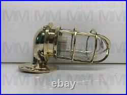 Nautical Vintage Style Bulkhead Wall Light Fixture Brass New