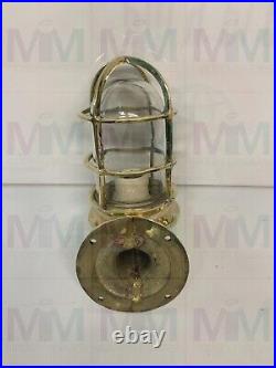 Nautical Vintage Style Bulkhead Wall Light Fixture Brass New