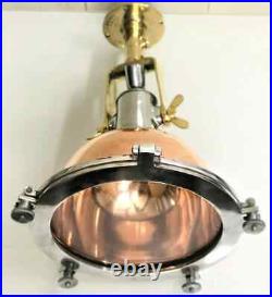 Nautical Vintage Style Cargo Pendant Spot Copper & Brass Hanging Light 1 Pc