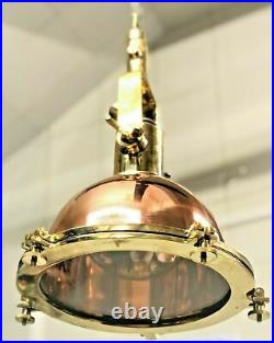 Nautical Vintage Style Cargo Pendant Spot Copper & Brass Hanging New Light