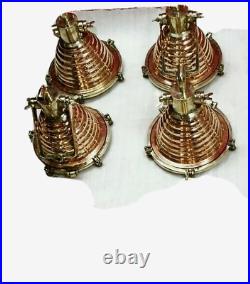 Nautical Vintage Style Cargo Pendent Spot Copper & Brass Ceiling New Light 4 Pc