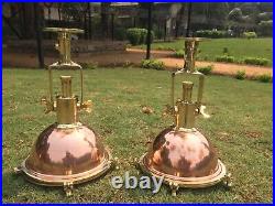 Nautical Vintage Style Cargo Pendent Spot Copper & Brass Hanging New Light 2 Pcs