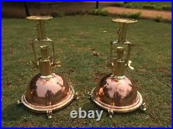 Nautical Vintage Style Cargo Pendent Spot Copper & Brass Hanging New Light 2 Pcs
